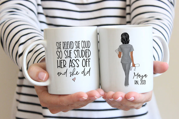 Nursing Student Gifts | She Studied And So She Did Mug | Ollie + Hank