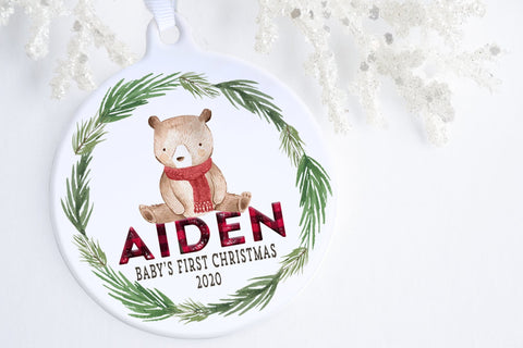Ornament For Baby's First Christmas | Little Bear Ornament | Ollie + Hank  Edit alt text