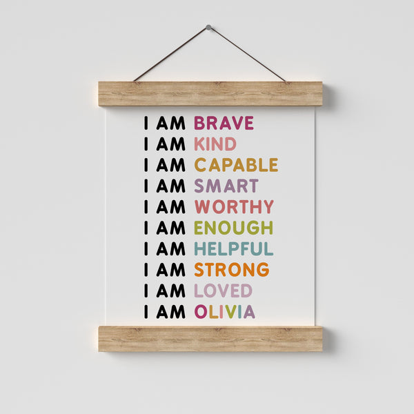 Personalized Kids Wall Decor | I Am Print | Ollie + Hank