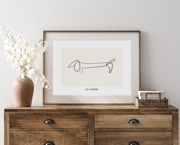 Dog Line Drawing | Le Chein Print