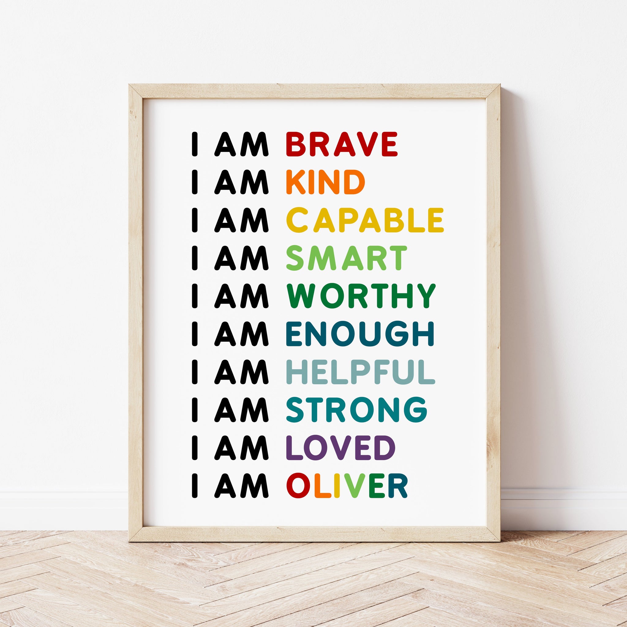Positive Affirmations For Kids Printable | I Am Print | Ollie + Hank