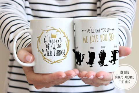 Mom Of Boys Gift | Queen Of All The Wild Things Mug | Ollie + Hank