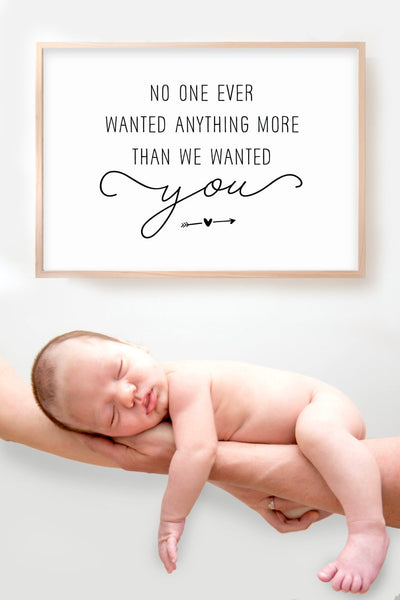 Rainbow Baby Pregnancy Decor | We Wanted You Print | Ollie + Hank