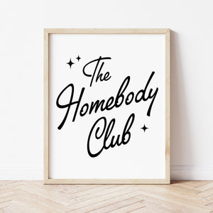 Retro Wall Art | The Homebody Club Print | Ollie + Hank