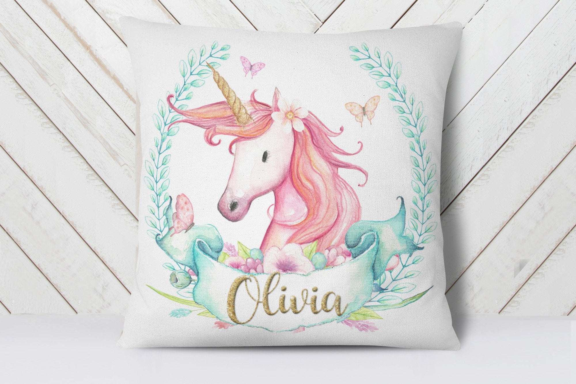 Personalized Unicorn Pillow | Ollie + Hank