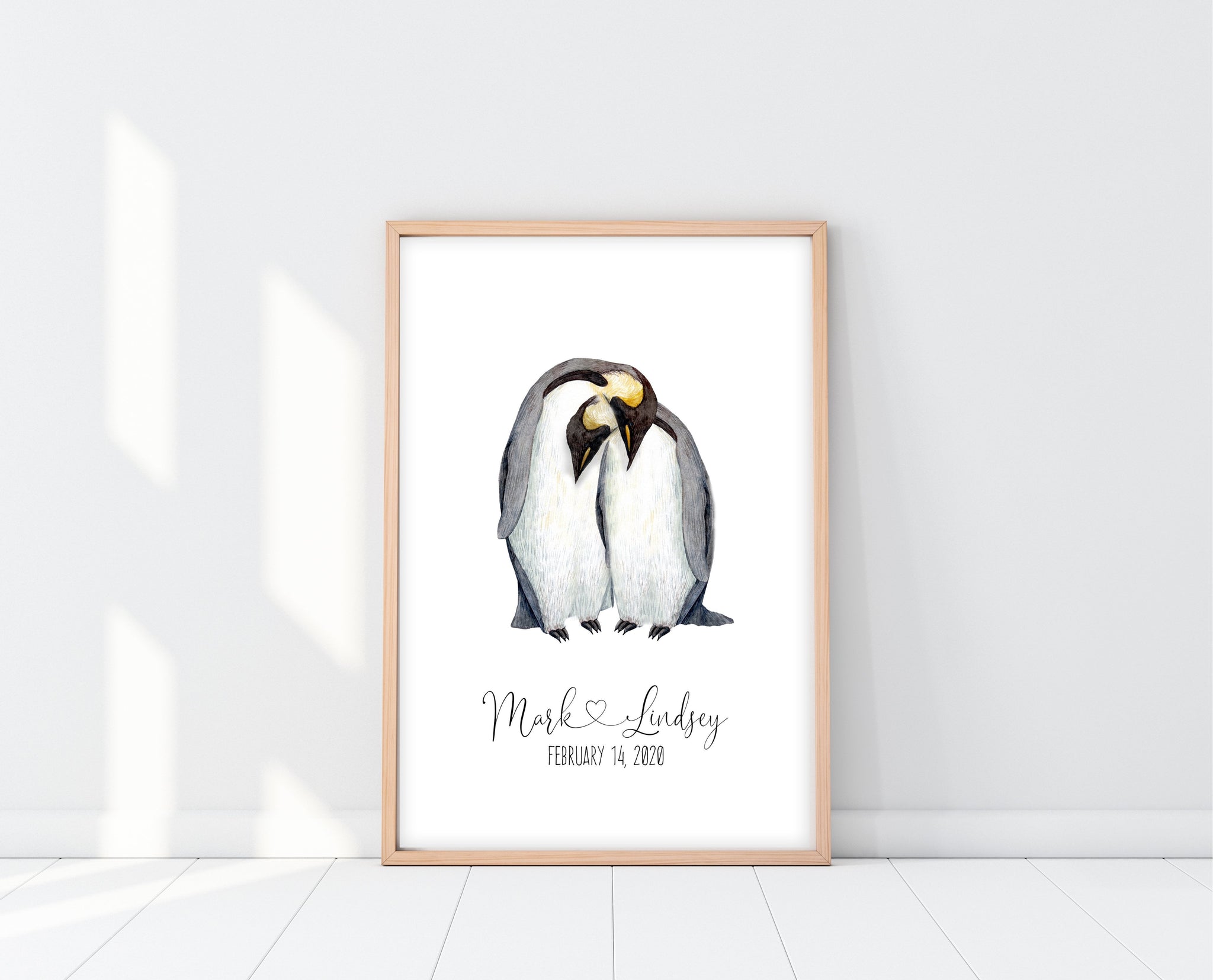 Valentines Day Gifts For Her | Penguin Love Print  | Ollie + Hank