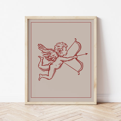 Valentines Day Wall Art | Vintage Cupid Print | Ollie + Hank