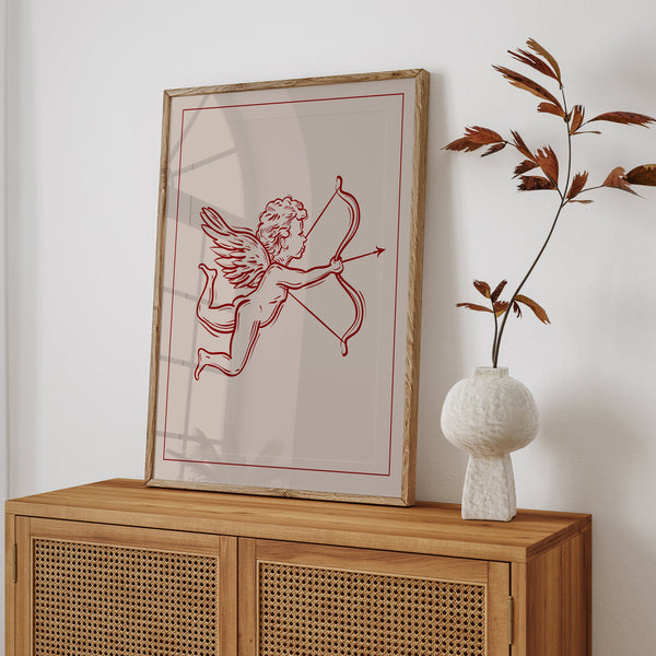 Valentines Day Wall Art | Vintage Cupid Print | Ollie + Hank