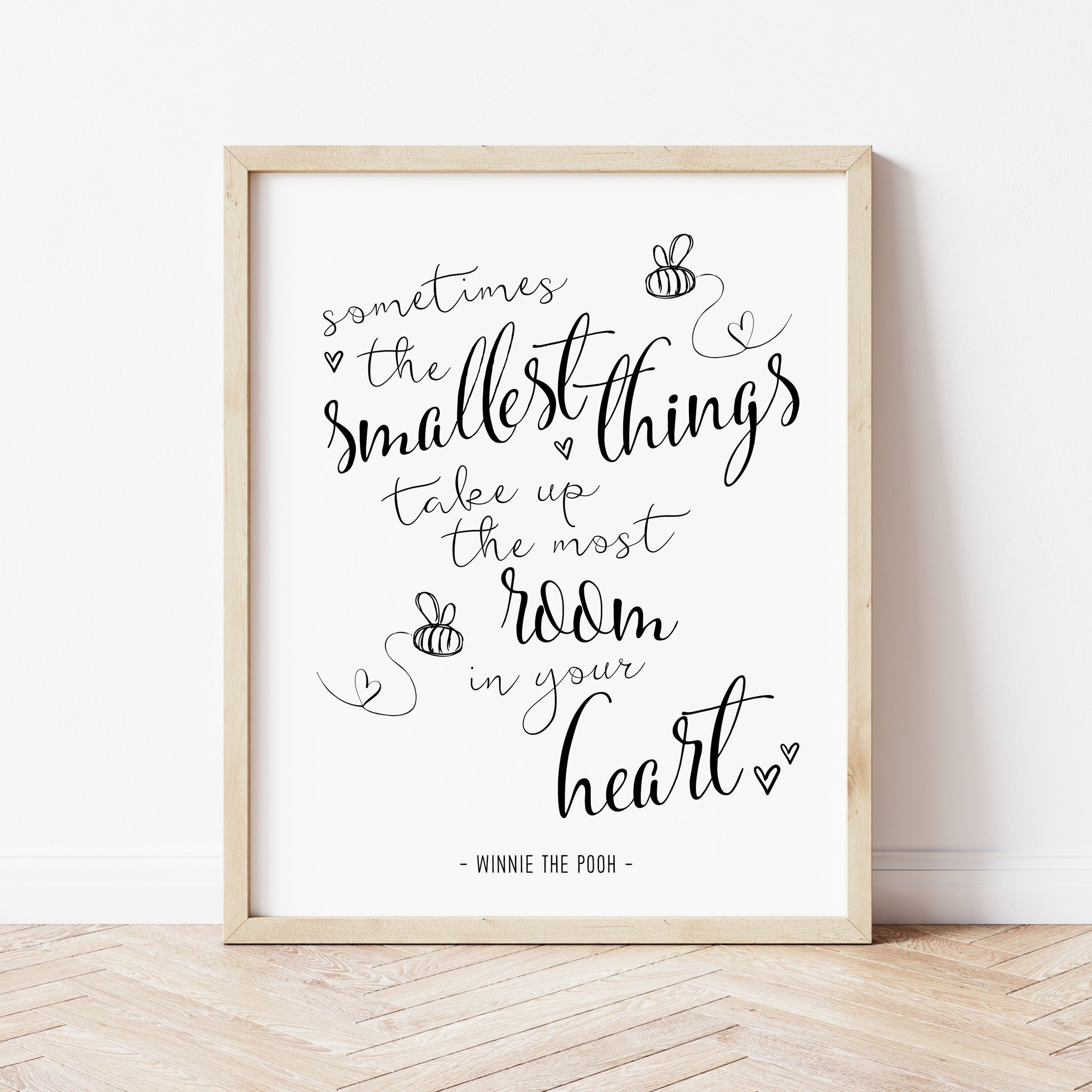 Winnie The Pooh Prints With Quotes | Sometimes The Smallest Things Print | Ollie + Hank