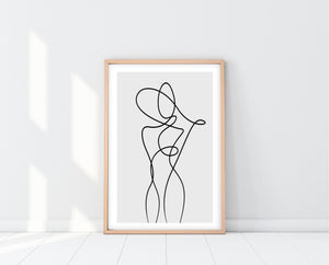 Woman Line Drawing | Abstract Woman Print | Ollie + Hank