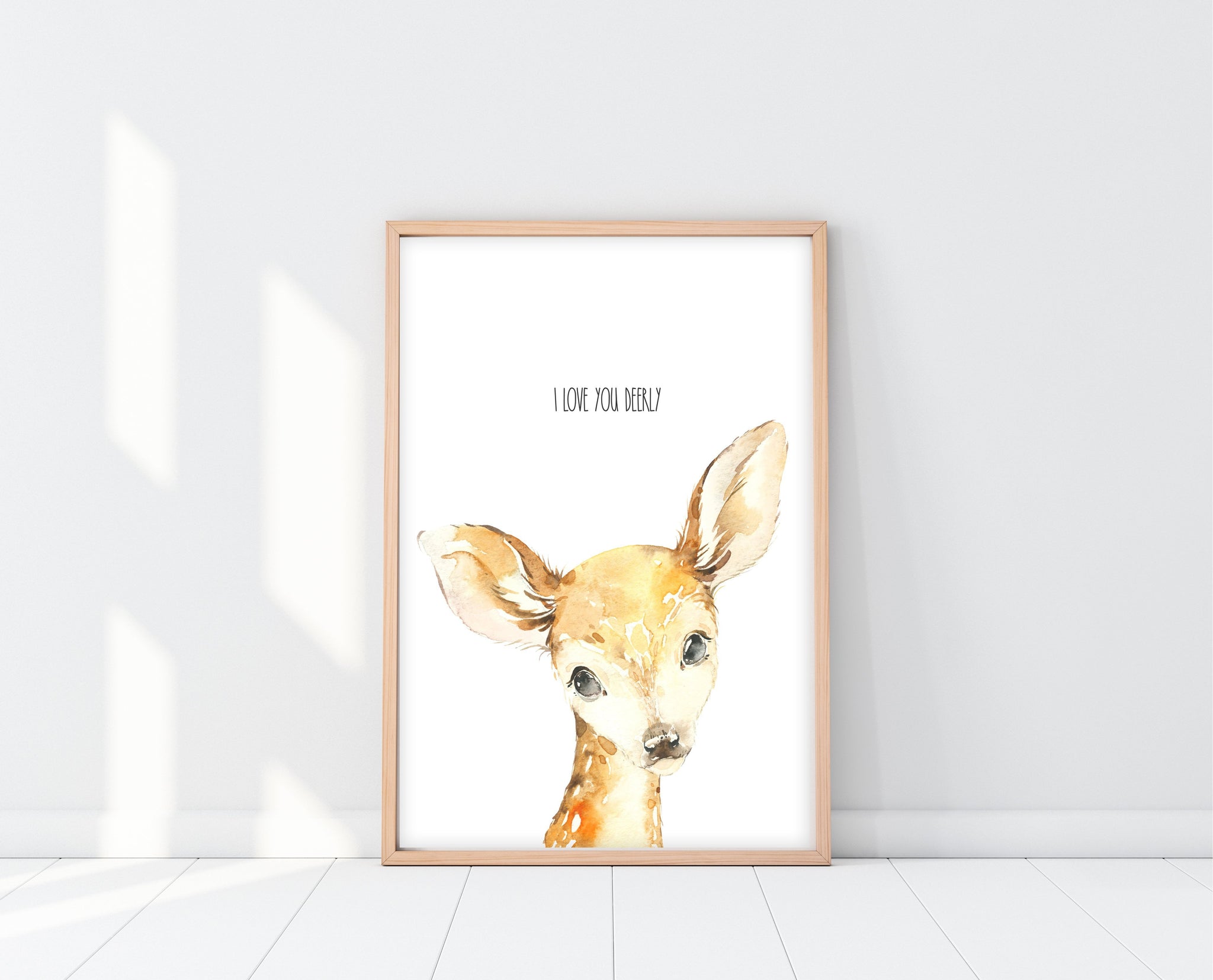 Woodland Nursery Theme | I Love You Deerly Print | Ollie + Hank