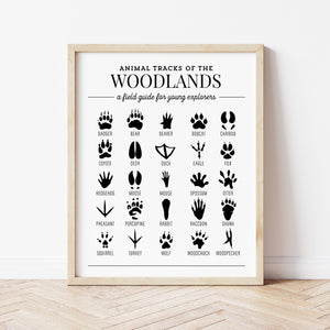 Woodland Nursery Decor | Animal Tracks Print | Ollie + Hank